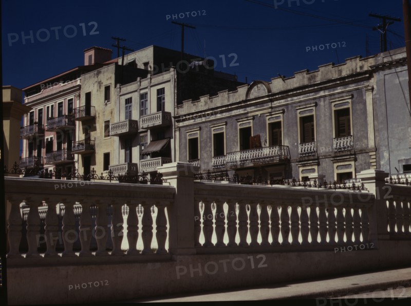 Apartment houses near the cathedral in old part of the city, San Juan, 1941. Creator: Jack Delano.