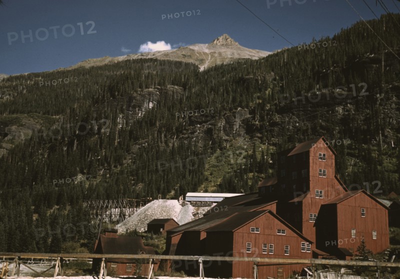 Mill at the Camp Bird Mine, Ouray County, Colorado, 1940. Creator: Russell Lee.