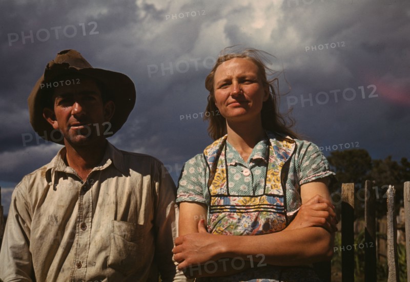 Faro and Doris Caudill, homesteaders, Pie Town, New Mexico, 1940. Creator: Russell Lee.