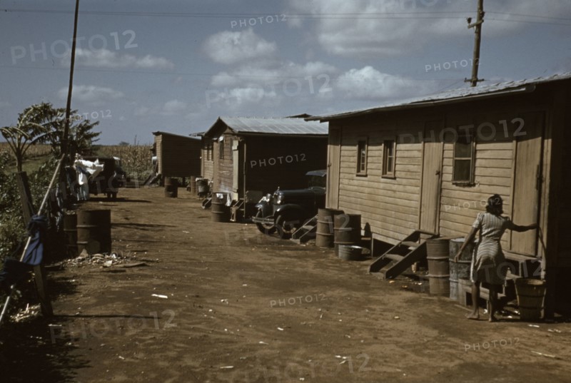 Houses which have been condemned by the Board of Health..., Belle Glade, Fla., 1941. Creator: Marion Post Wolcott.