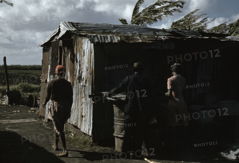 Negro migratory workers and one shack, Belle Glade, Fla., 1941. Creator: Marion Post Wolcott.