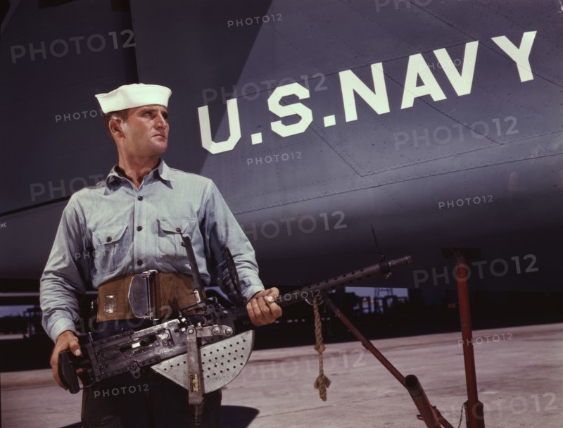 After seven years in the Navy, J.D. Estes is con...Naval Air Base, Corpus Christi, Texas, 1942. Creator: Howard Hollem.