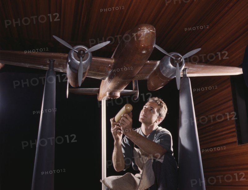 An experimental scale model of the B-25...North American Aviation, Inc., Inglewood, Calif., 1942. Creator: Alfred T Palmer.
