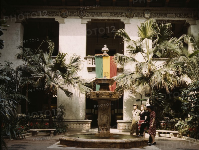 Courtyard of the Pan American Building, Washington, D.C., 1943. Creator: John Collier.