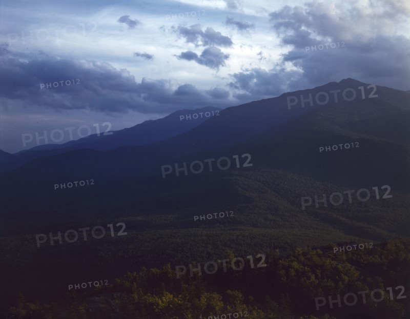 A view looking through the White Mountains from the...Pine Mountain, Gorham vicinity, N.H., 1943. Creator: John Collier.