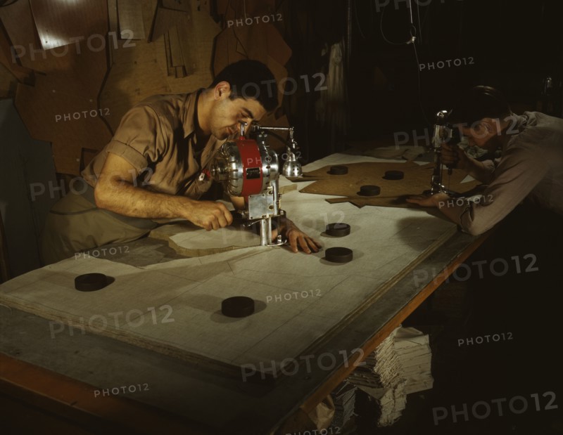 The utmost precision is required of these operators who are cutting..., Manchester, Conn. , 1942. Creator: William Rittase.
