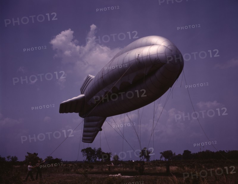 Parris Island, S.C., barrage balloon, 1942. Creator: Alfred T Palmer.
