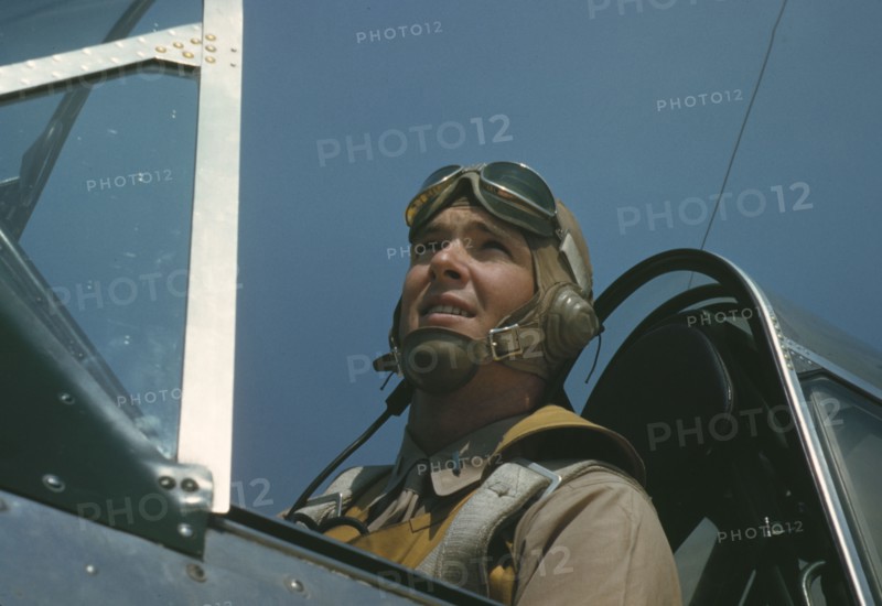 Marine Lieutenant, glider pilot in training at Page Field, Parris Island, S.C., 1942. Creator: Alfred T Palmer.