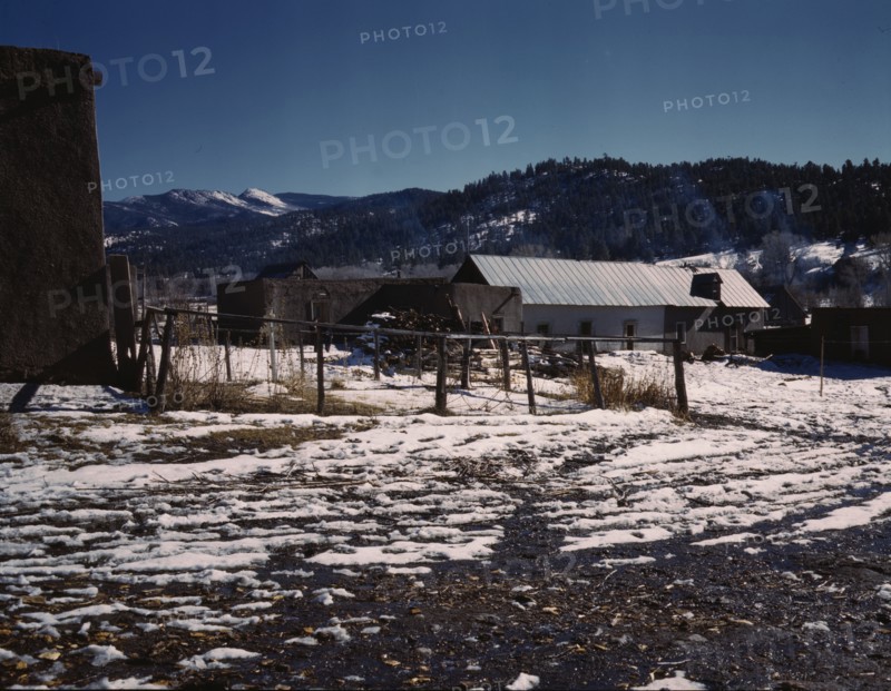 Village of Placita near Penasco, Taos Co., New Mexico, 1943. Creator: John Collier.