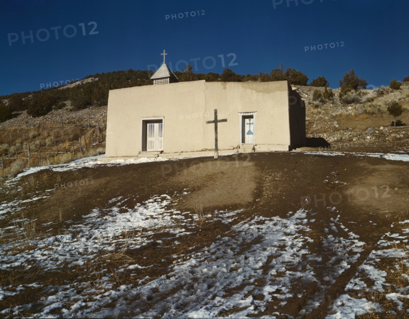 Chapel, Vadito, near Penasco, New Mexico, 1943. Creator: John Collier.