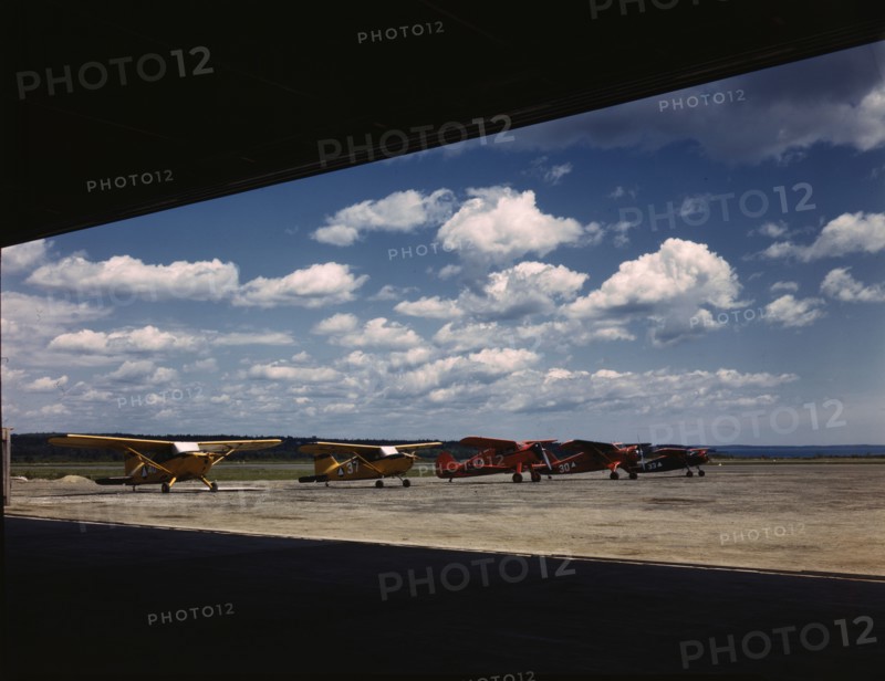 Civil Air Patrol Base, Bar Harbor, Maine, 1943. Creator: John Collier.