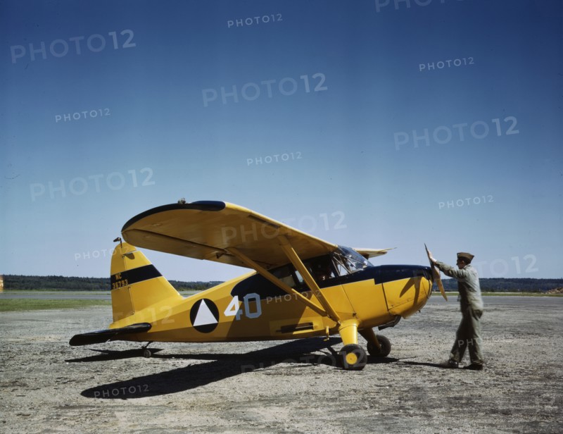 Civil Air Patrol Base, Bar Harbor, Maine, 1943. Creator: John Collier.