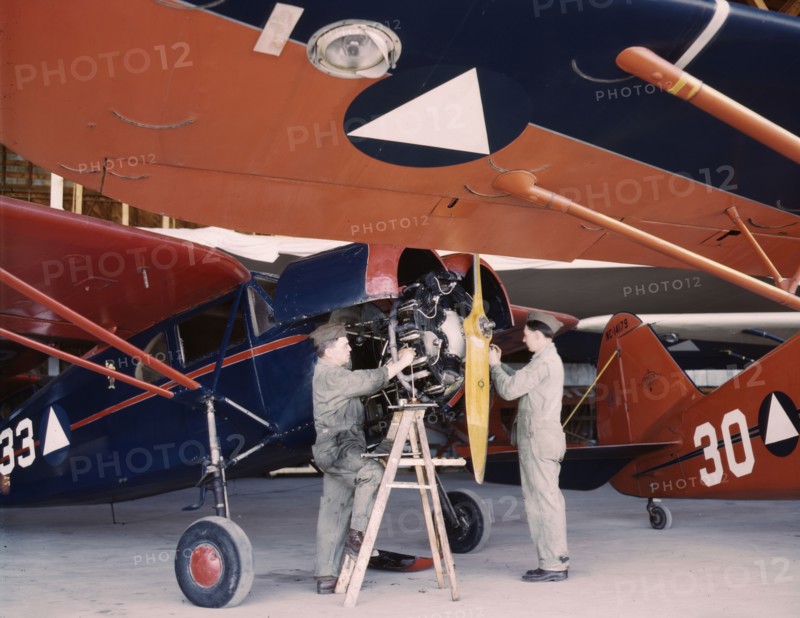 Civil Air Patrol Base, Bar Harbor, Maine, 1943. Creator: John Collier.