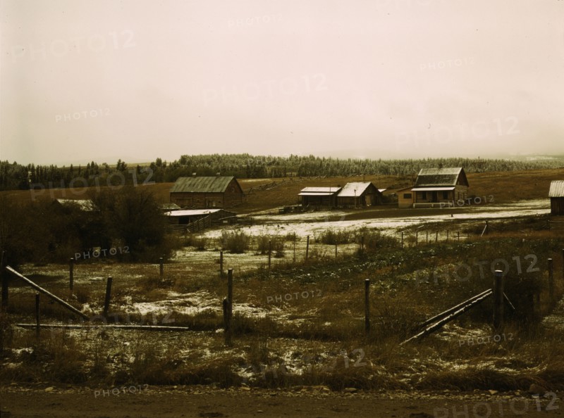 Ben Bow Mill of the Metal Reserves' Chromite development, Stillwater Co., Montana, 1942. Creator: Russell Lee.