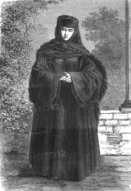 'Wallachian Lady in Travelling Costume; A Visit to the Danubian Principalities', 1875. Creator: Nelson Boyd.