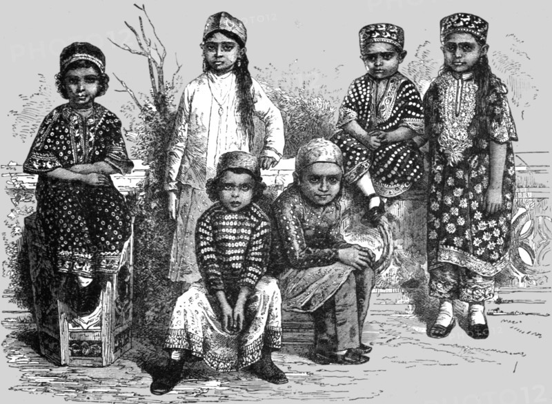 'Parsee Children, Bombay; Notes on Bombay and the Malabar Coast', 1875. Creator: C. B. Low.