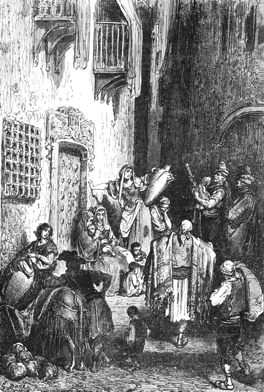 'A Street in Albacete; An Autumn Tour in Andalusia', 1875. Creator: Gustave Doré.