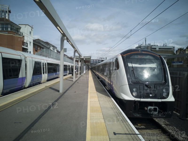 Elizabeth Line, Abbey Wood, London, UK, May 2022. Creator: Ethel Davies.