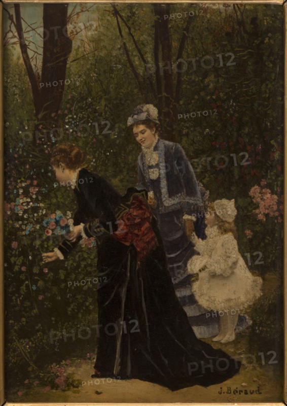 In the garden, c1880.