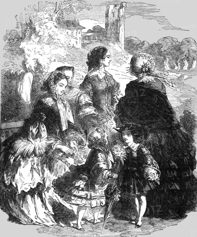 'Paris Fashions', 1854. Creator: Unknown.