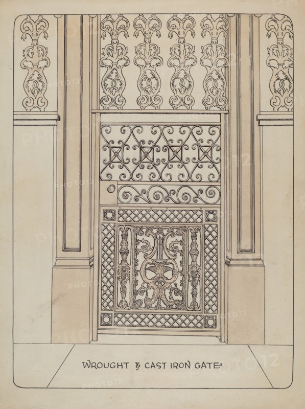 Cast Iron Gate, c. 1936.