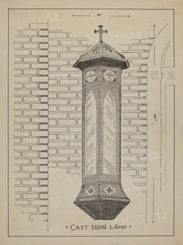 Cast Iron Lamp, c. 1936.