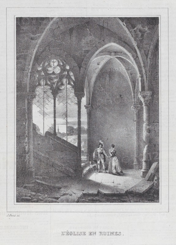 L'Eglise en Ruines, ca. 1834.