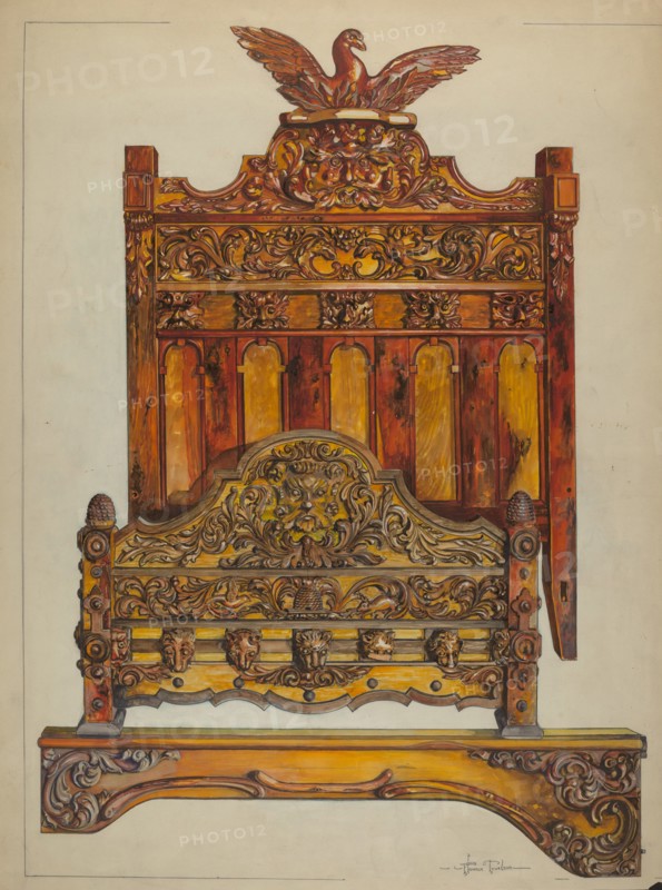 Bedstead, c. 1937.