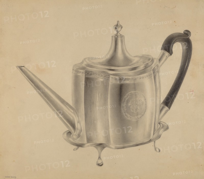 Silver Teapot, c. 1938.
