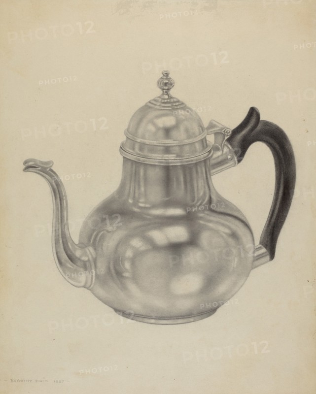 Silver Teapot, c. 1938.