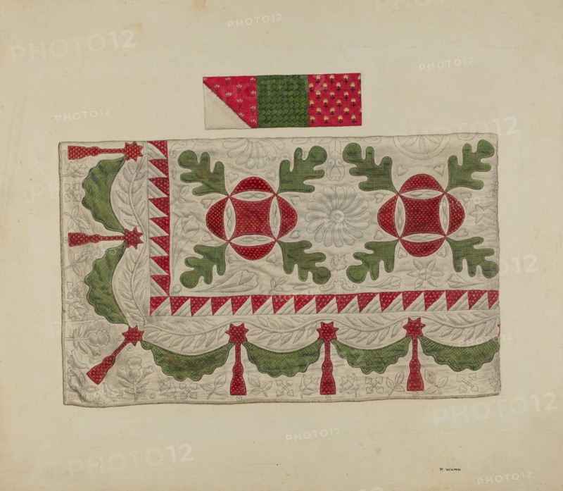 Quilt - Oak Leaf, c. 1937.