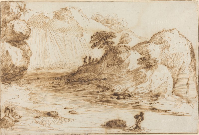 Landscape with a Waterfall.