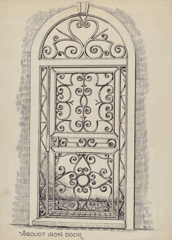 Wrought Iron Door, c. 1936.