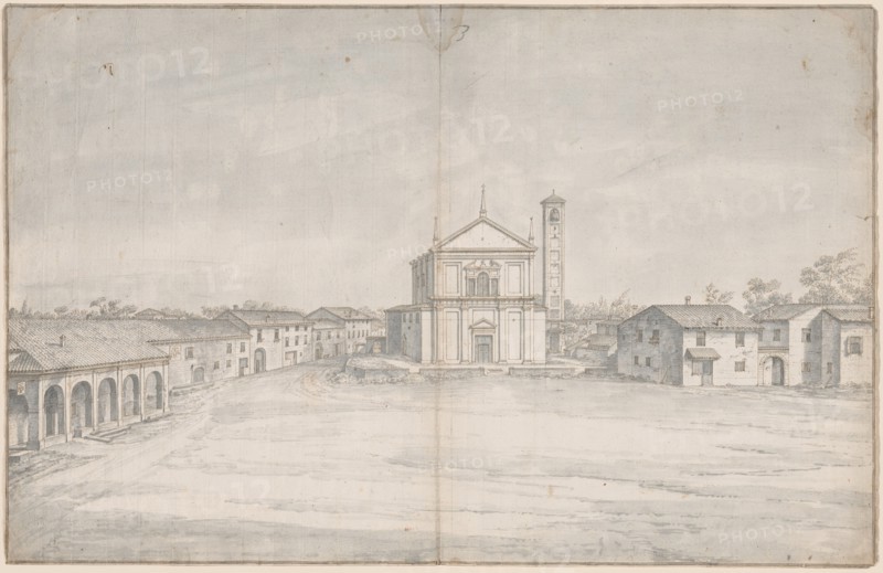A Town Center with a Church.