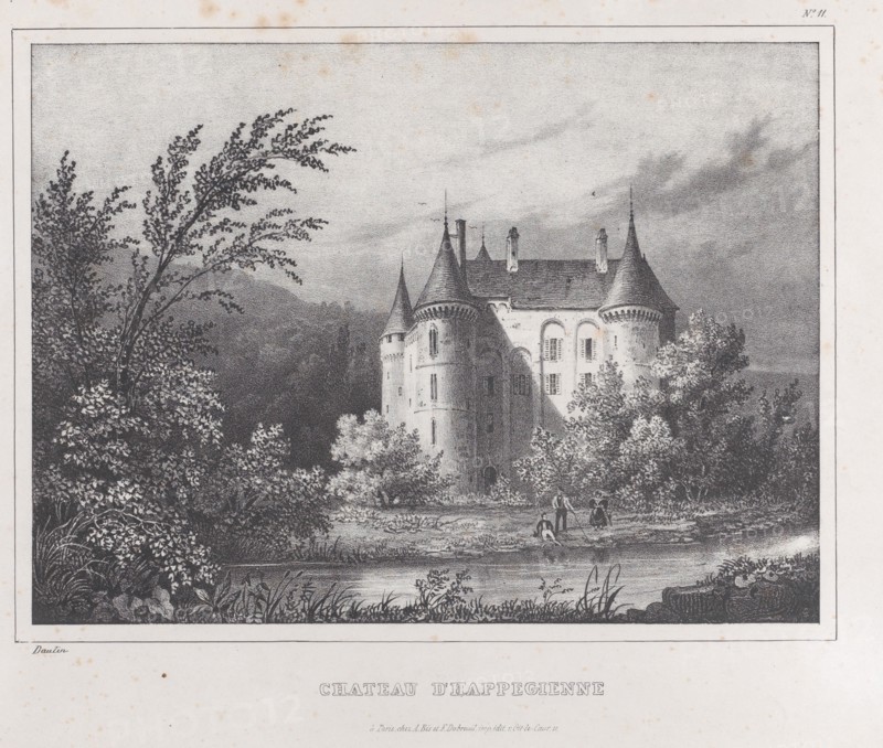 Château d'Happegienne, 1830-60.