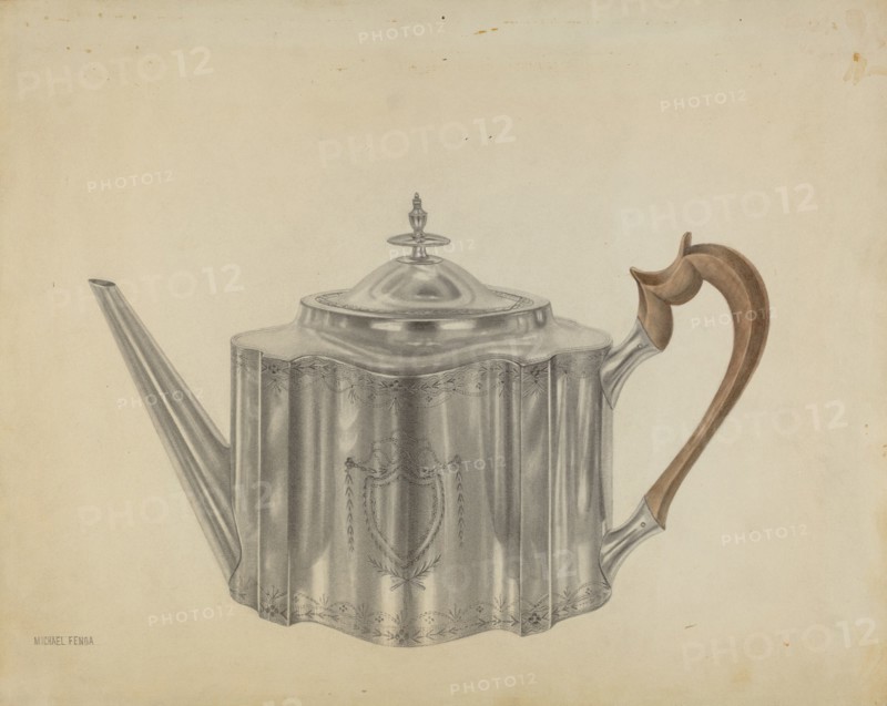 Silver Teapot, c. 1938.
