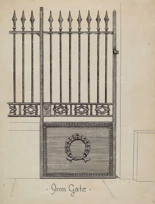 Cast Iron Gateway, c. 1936.