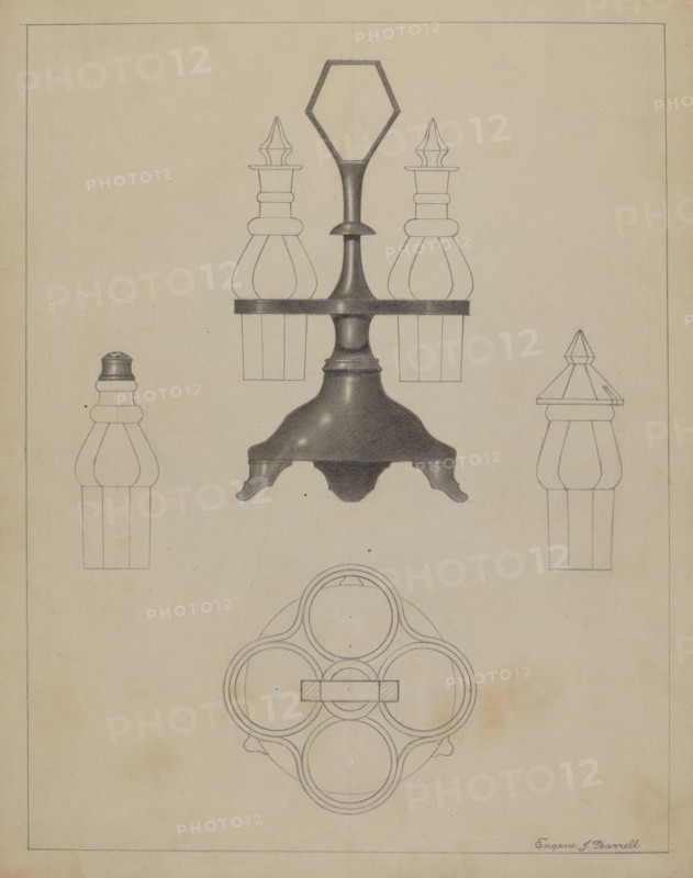 Pewter Caster, c. 1936.