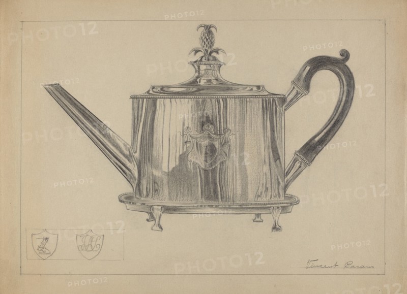 Silver Teapot, c. 1936.