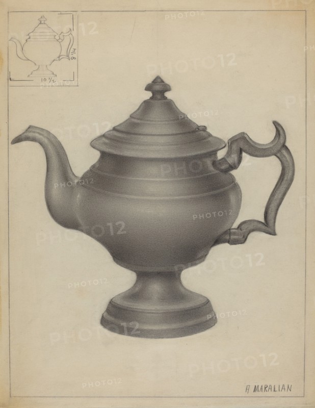 Pewter Teapot, c. 1936.