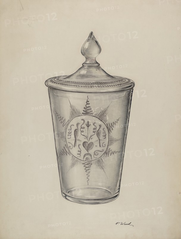 Covered Flip Glass, c. 1940.