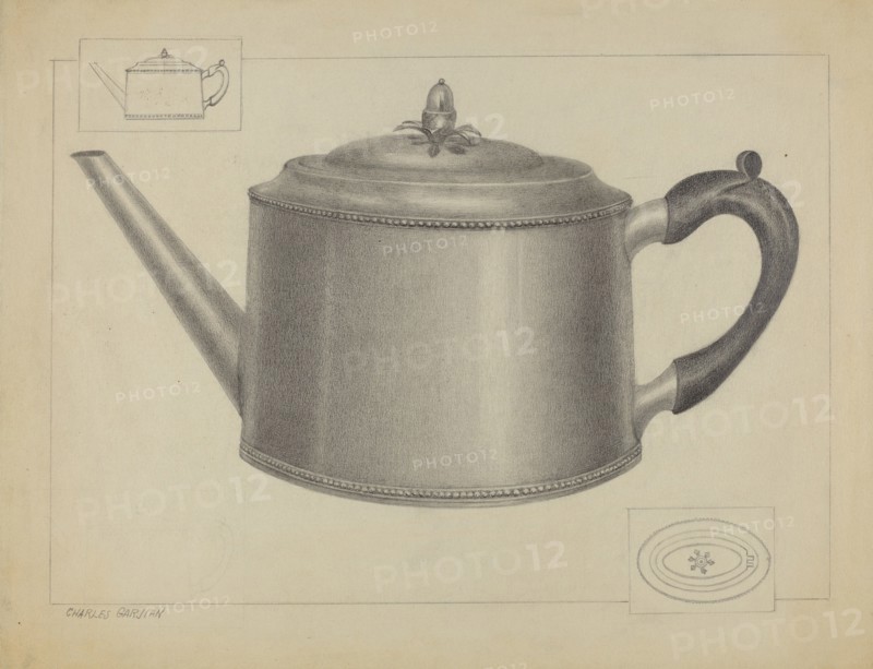 Silver Teapot, c. 1936.
