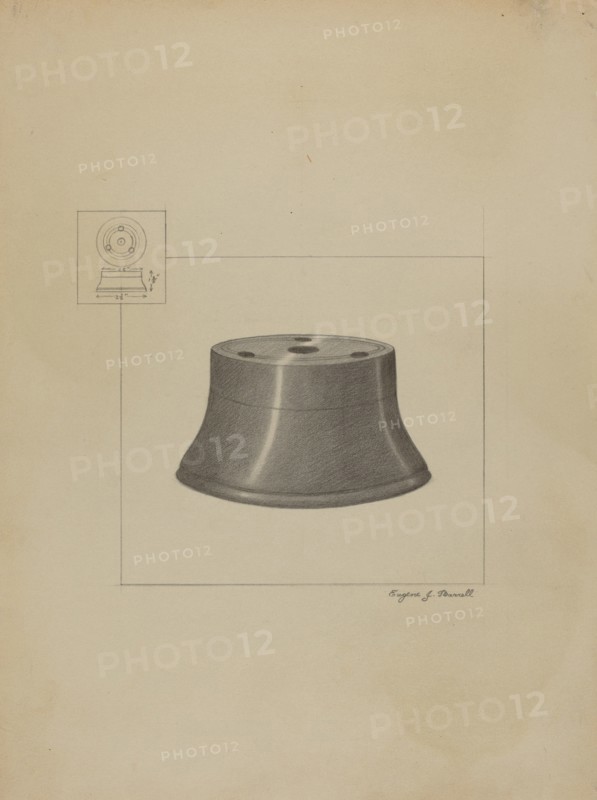 Pewter Inkwell, c. 1936.