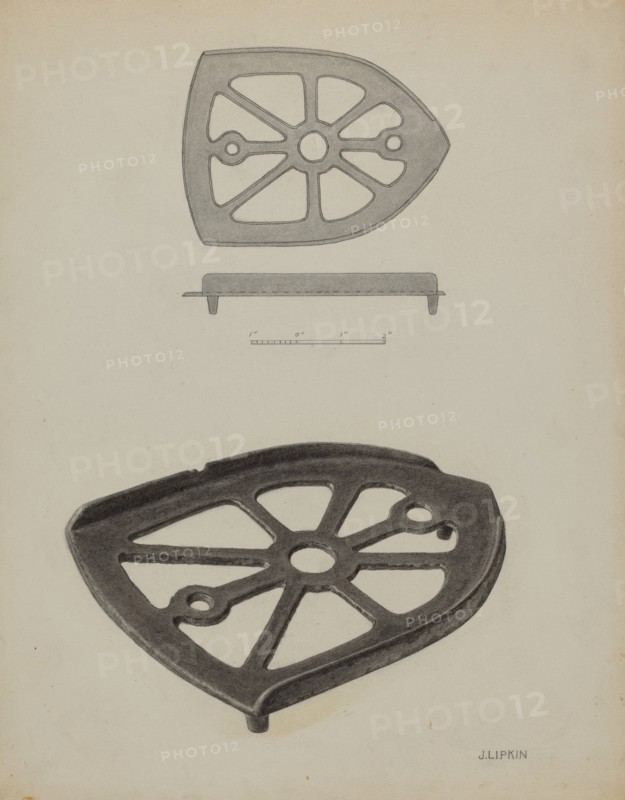 Flat Iron Holder, c. 1939.