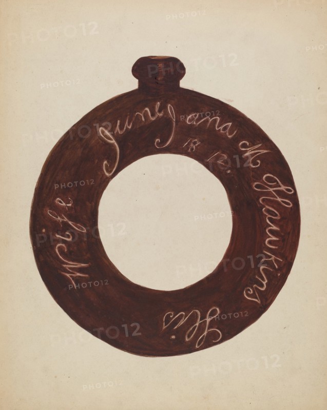 Pottery Bottle, c. 1936.