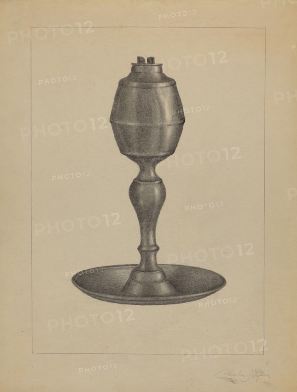 Whale Oil Lamp, c. 1936.