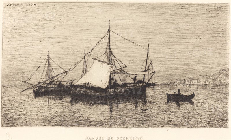 Barque de Pecheurs, 1874.
