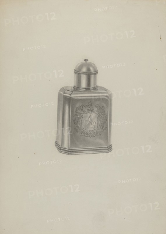 Silver Tea Caddy, c. 1937.
