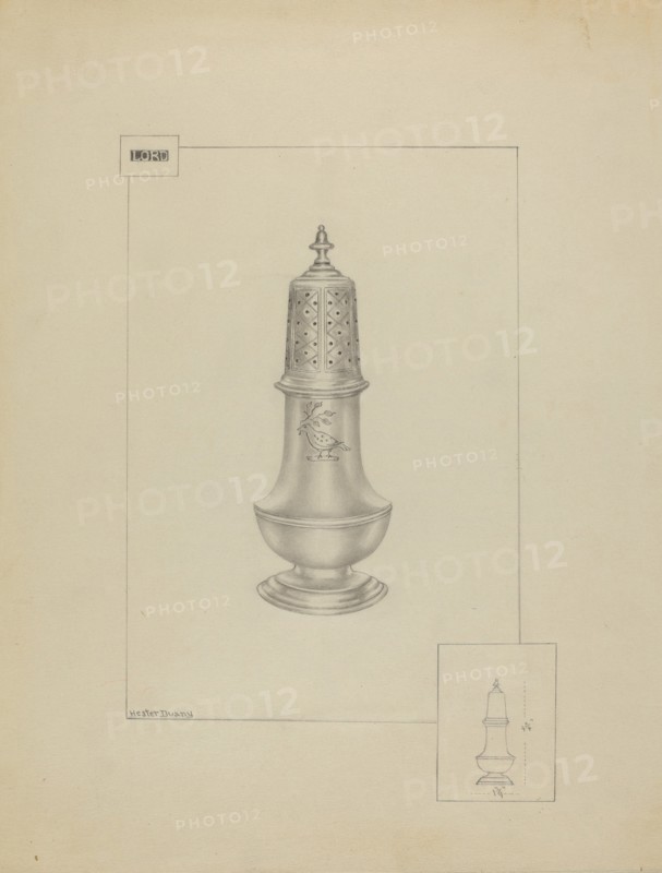 Silver Pepper Pot, c. 1936.