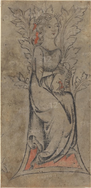 Seated Girl with a Dog, c. 1325.